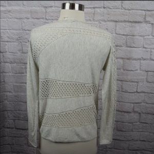 Maje TU Mesh Cutout Cashmere Sweater